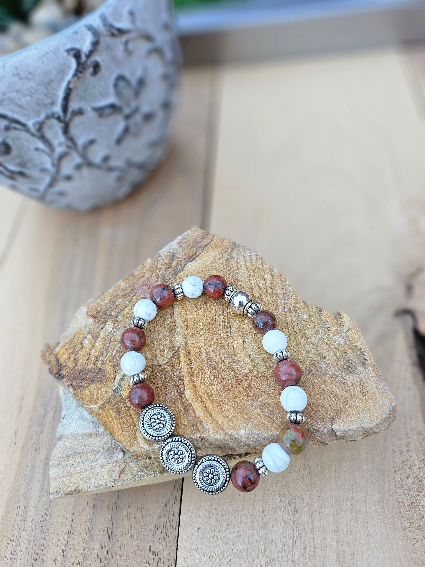 Gemstone Beaded Stretchy Bracelets